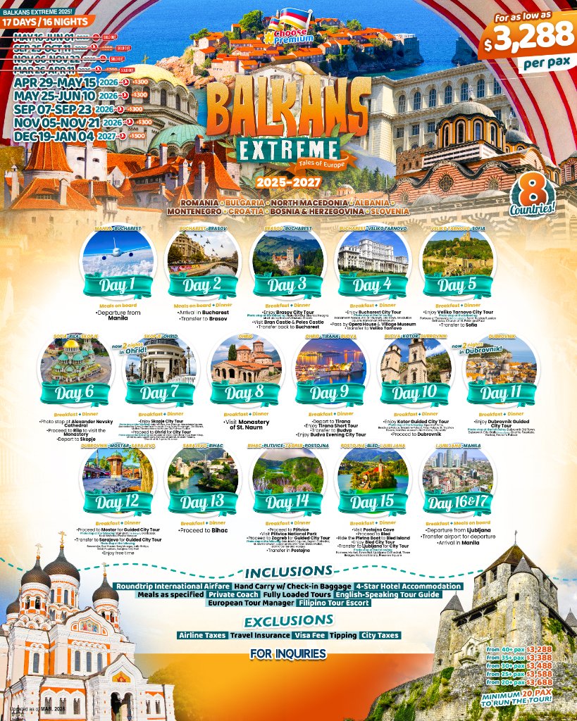 Balkans Extreme 17D16N (2025–2027)