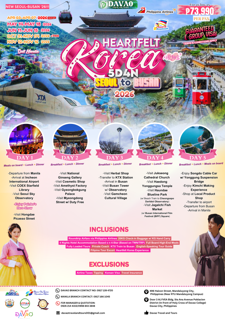 Heartfelt Korea 5D4N – Seoul to Busan (2026)