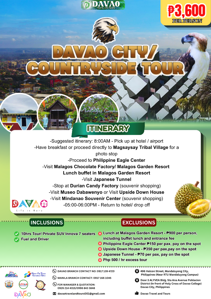 Davao City / Countryside Tour