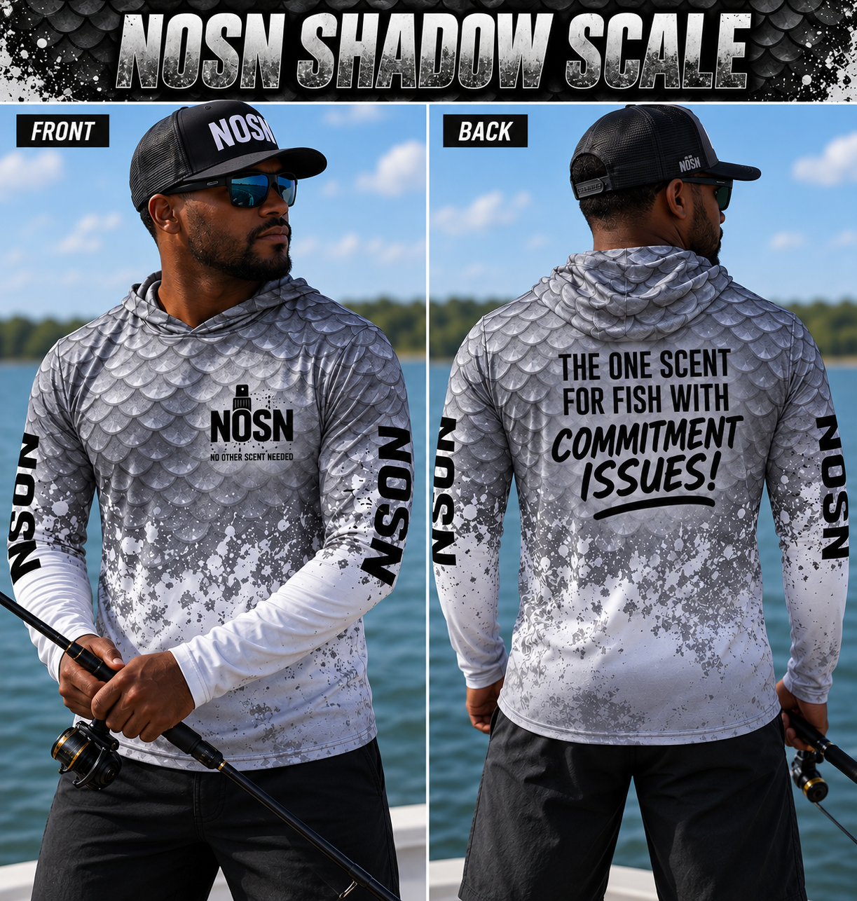 NOSN Shadow Fish Scale Hoodie
