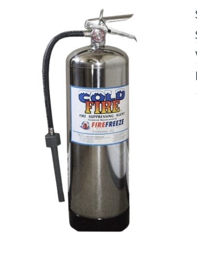 Cold Fire® 3 Litre Stainless Steel Extinguisher