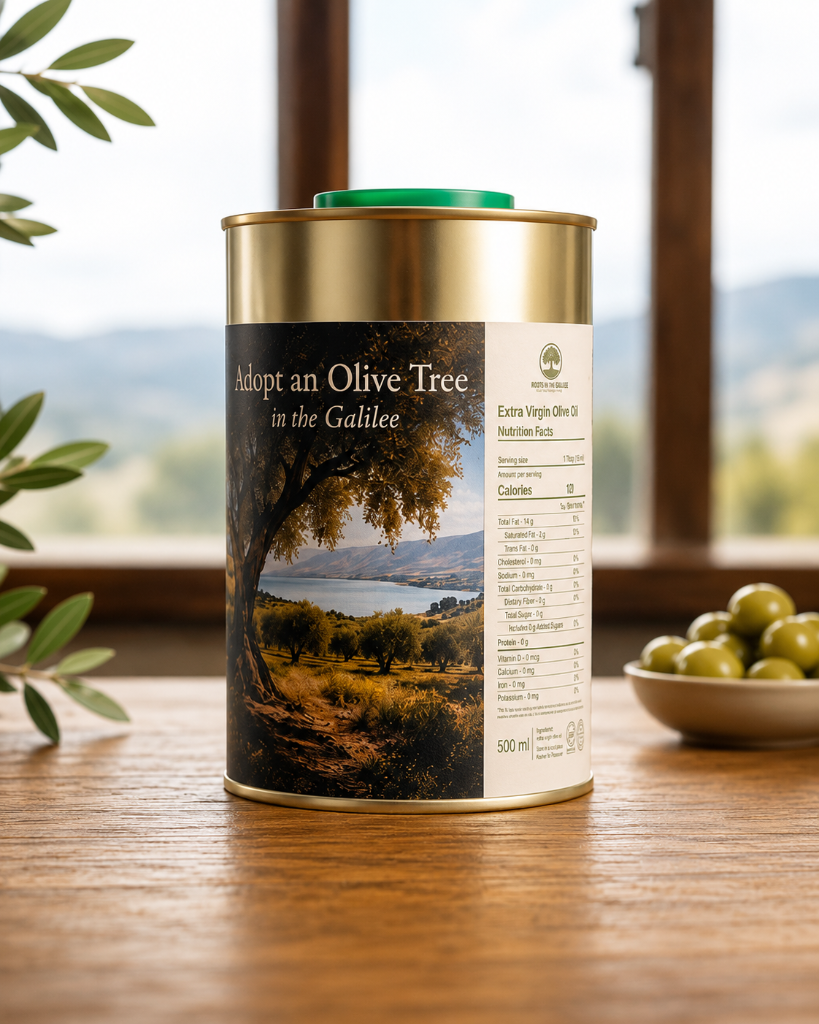 Your bottle of premium Galilee olive oil