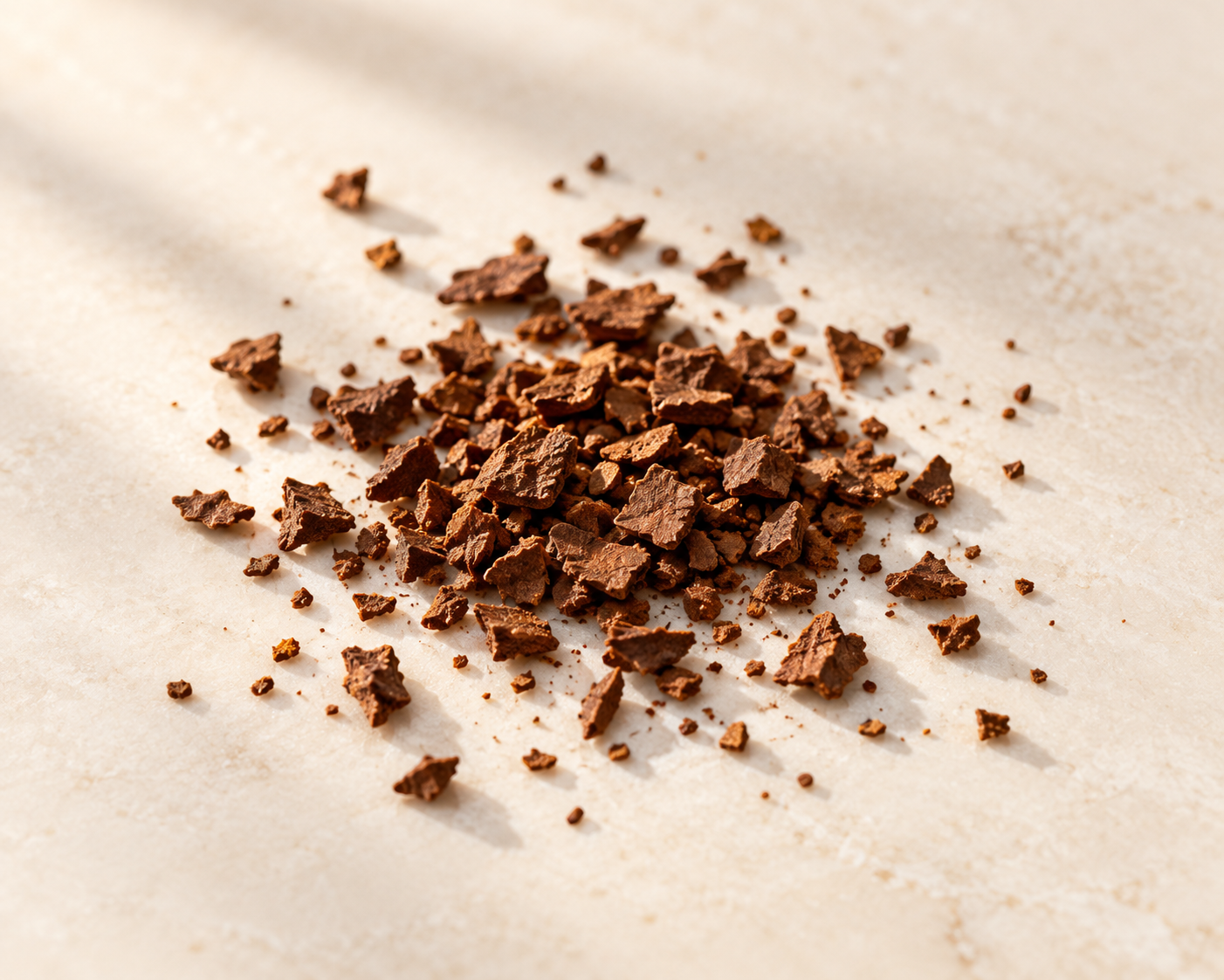 Macro photography of Instant Mushroom Coffee granules