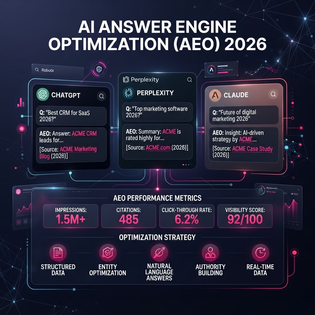 AEO in 2026: How to Get Your Brand Cited in ChatGPT, Perplexity, and Claude