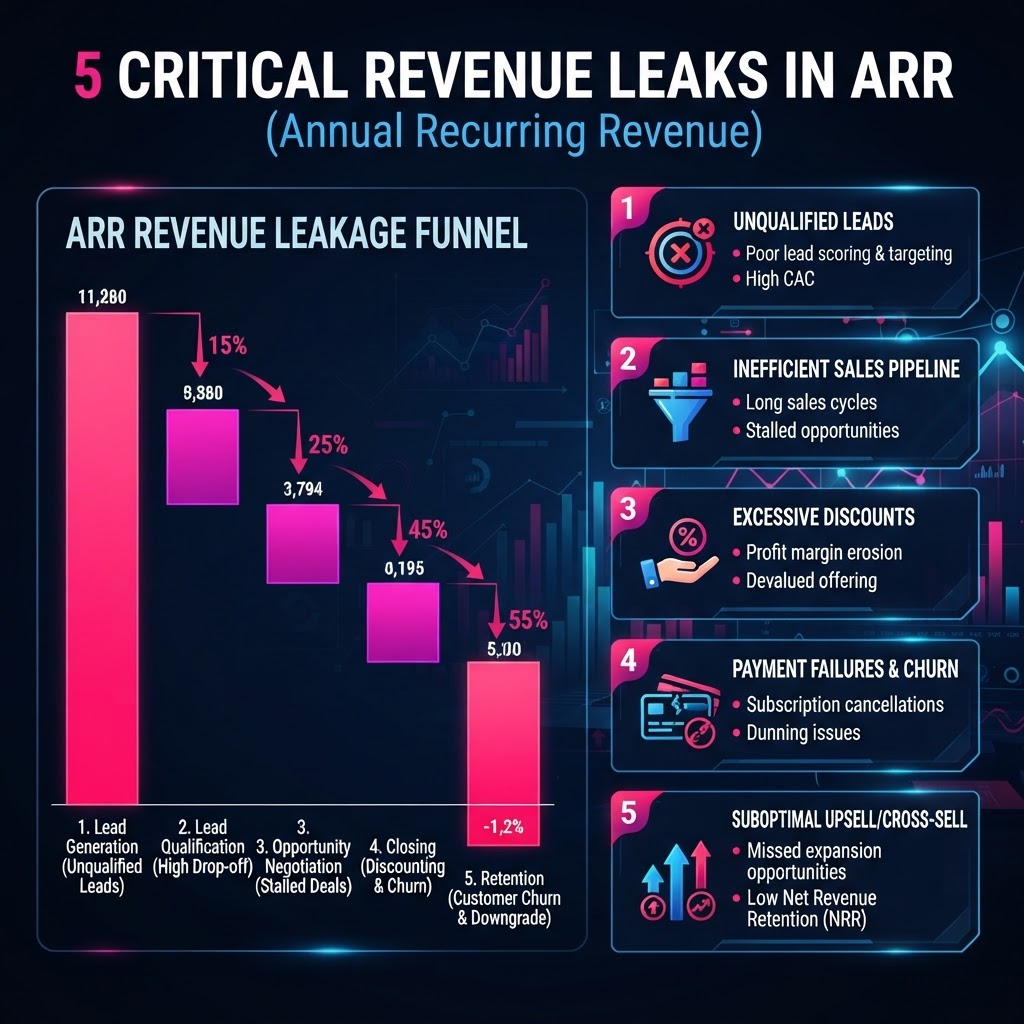 The 5 Revenue Leaks Killing Your ARR (And How to Plug Them Fast)