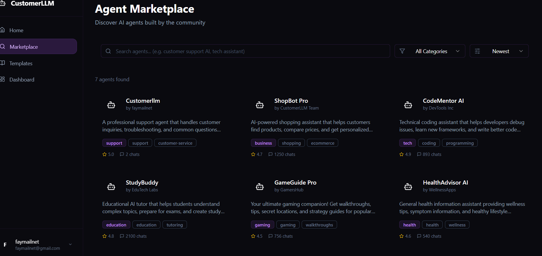 Customerllm template preview
