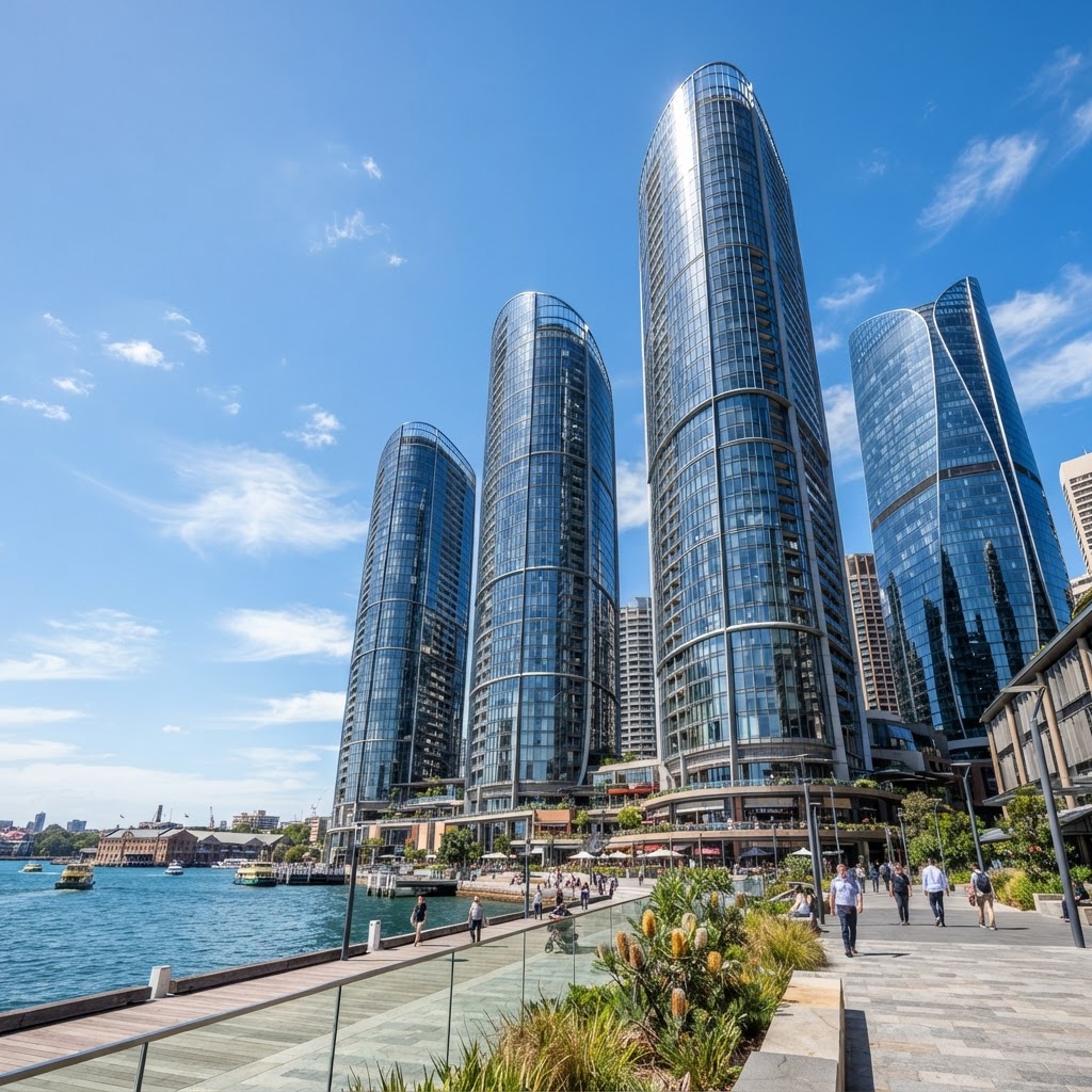 Barangaroo waterfront towers