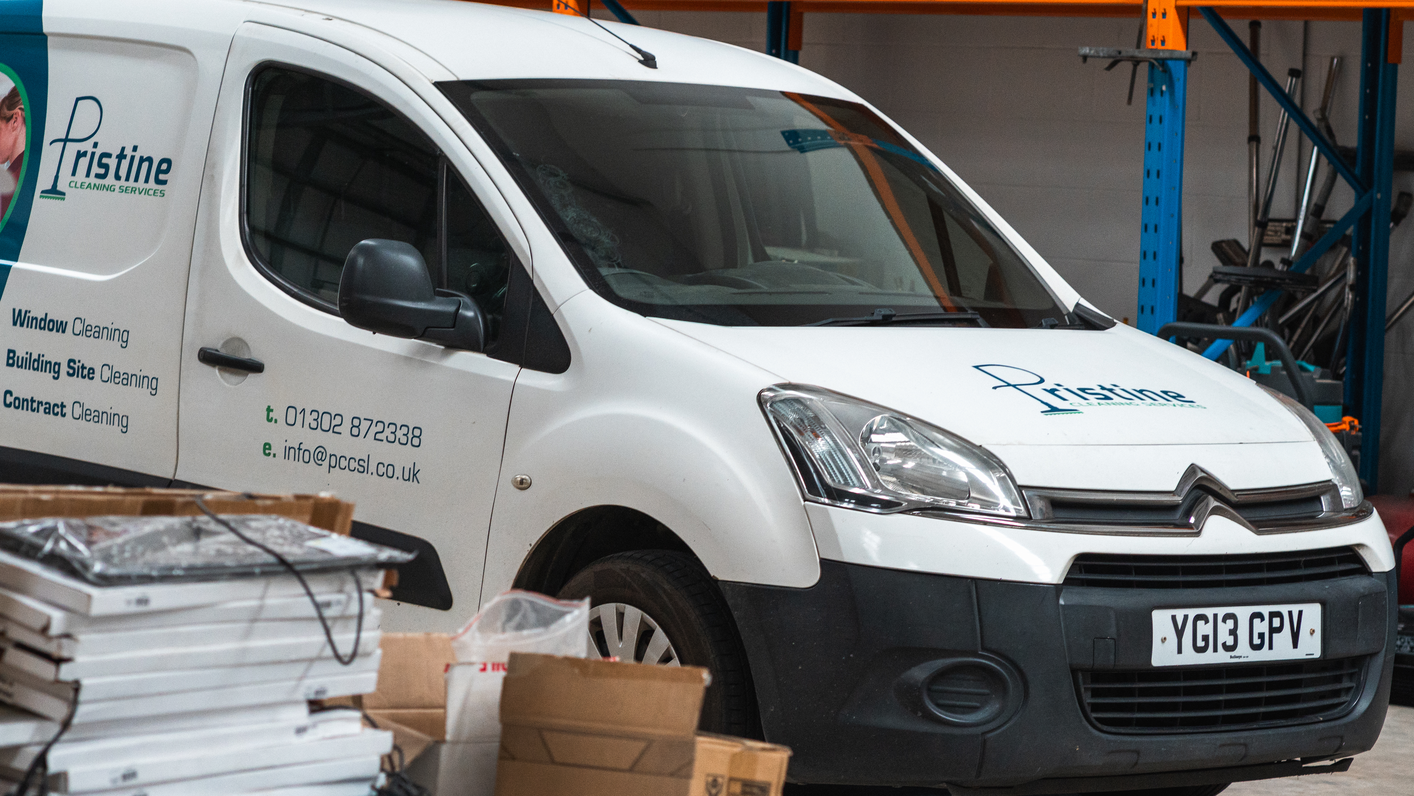 Pristine Cleaning Services warehouse, fleet and operations