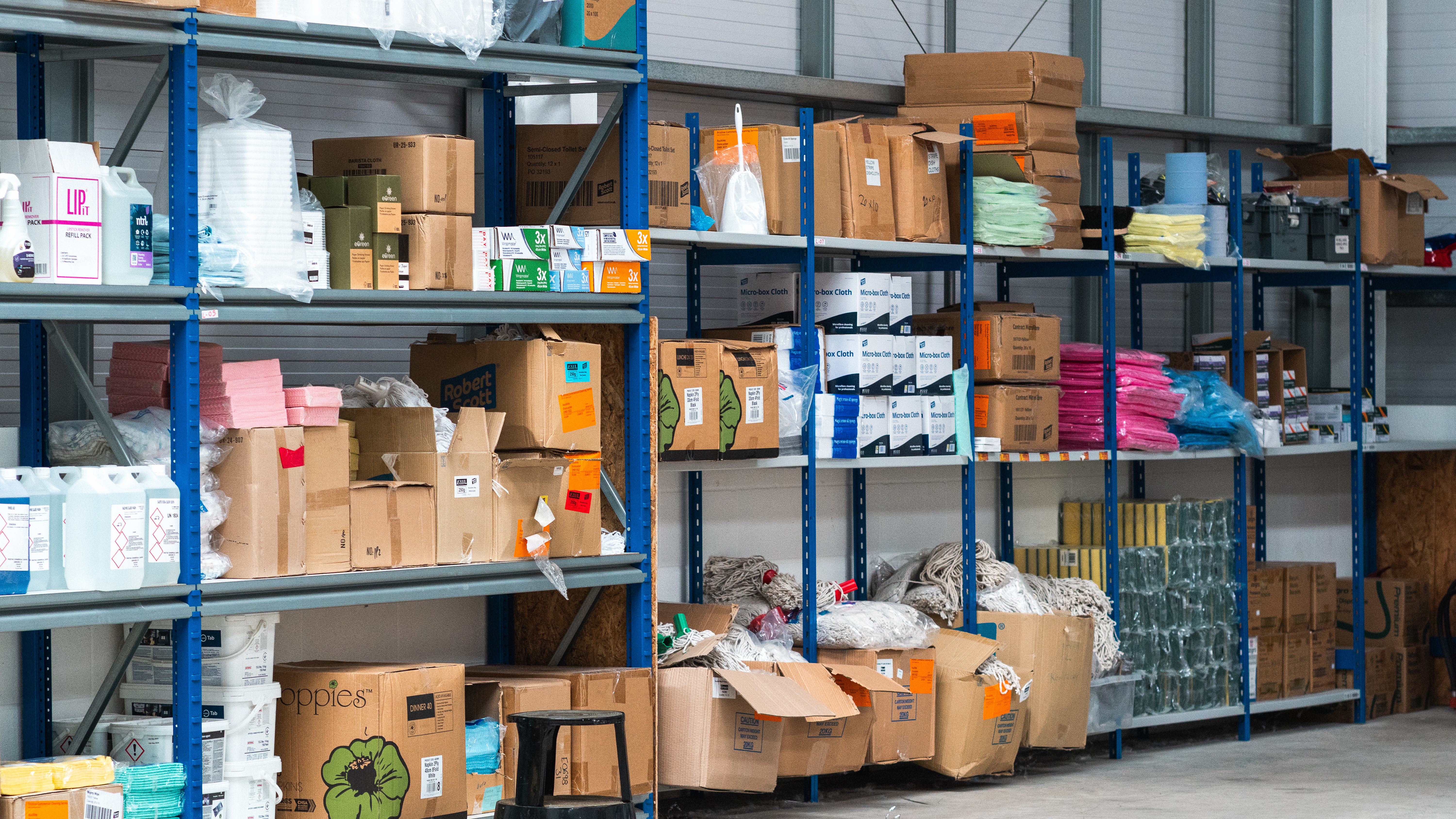 Pristine Cleaning Services warehouse, fleet and operations