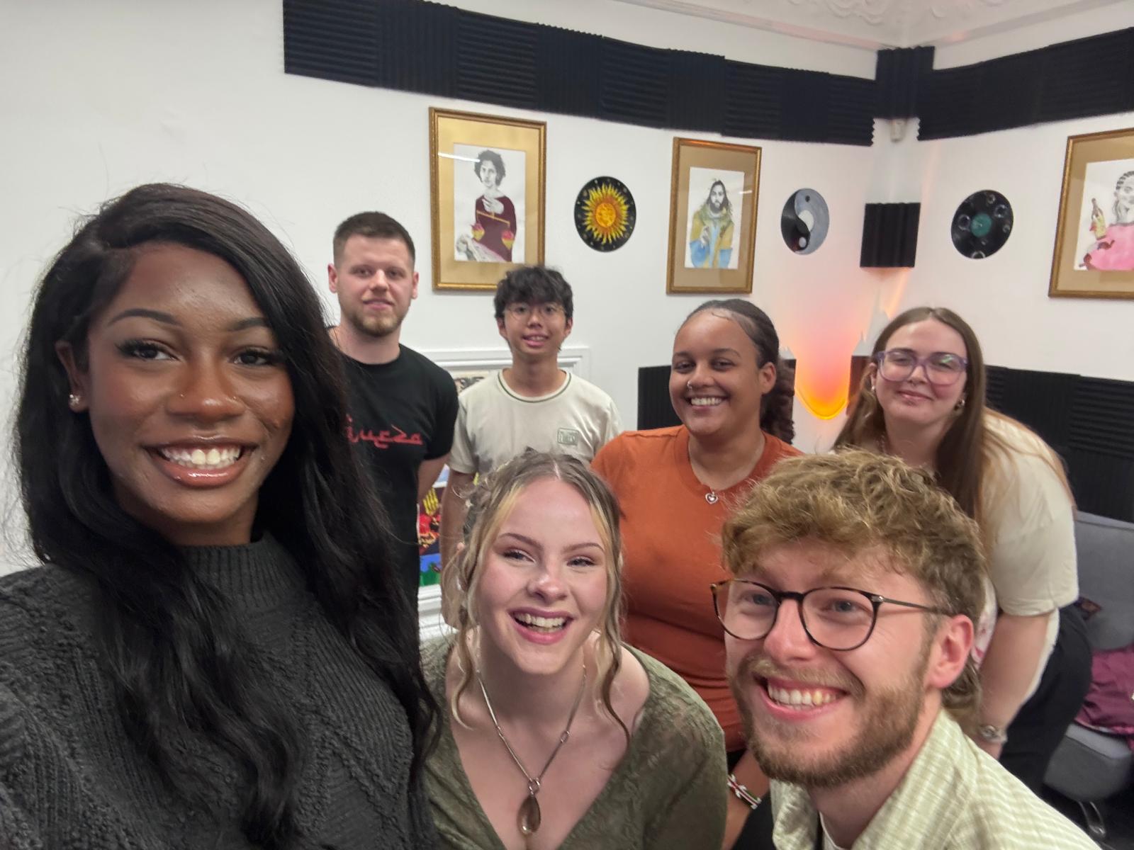 Members of the Only Notts team together at the studio
