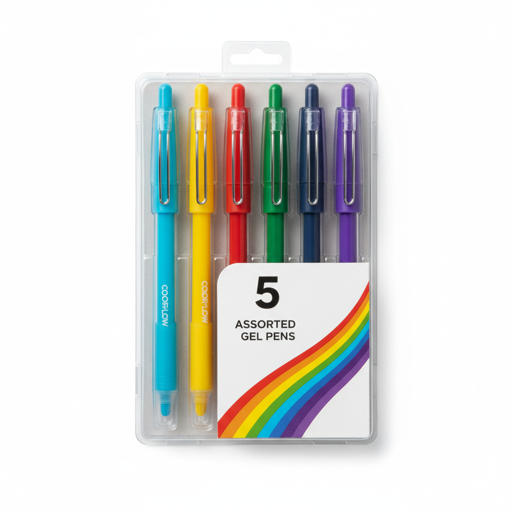 Gel Pens (Pack of 5)