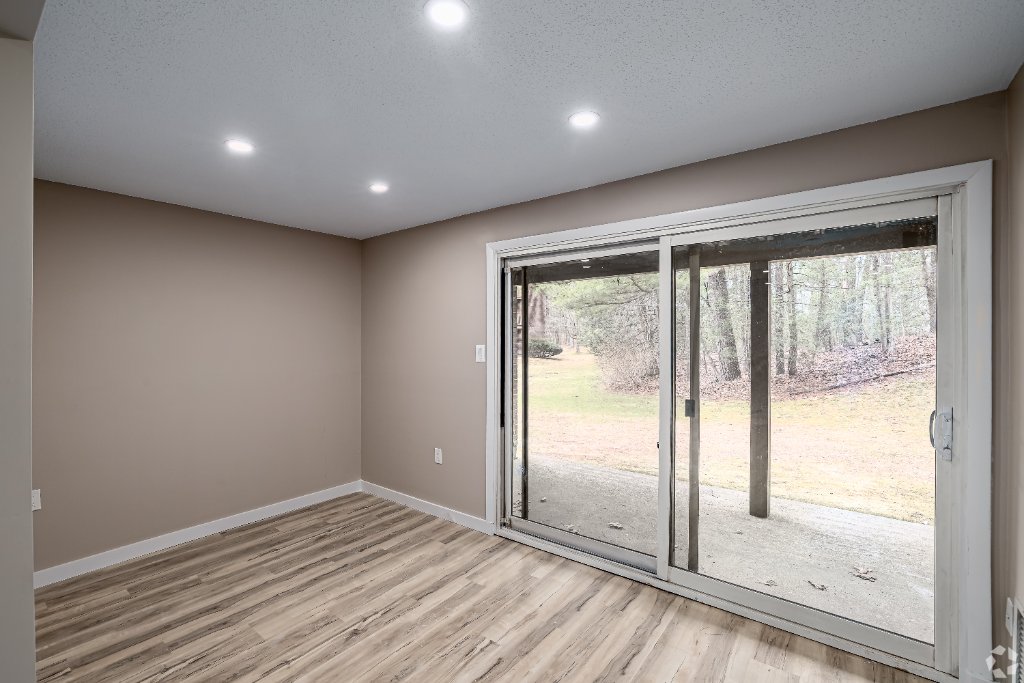 Spacious bedroom with closets