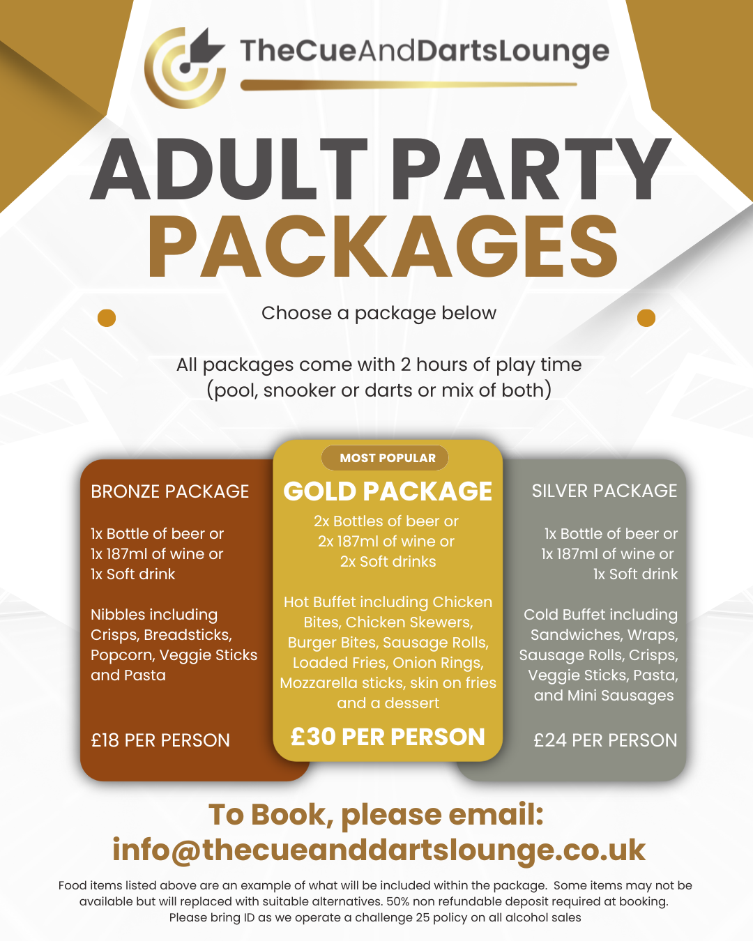 Adult Party Packages