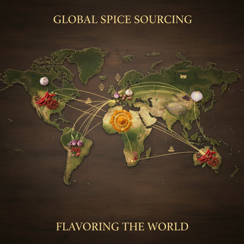 Global spice sourcing map