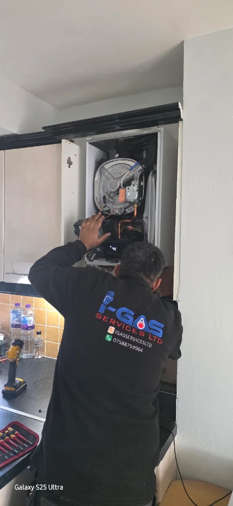 Plumber at work