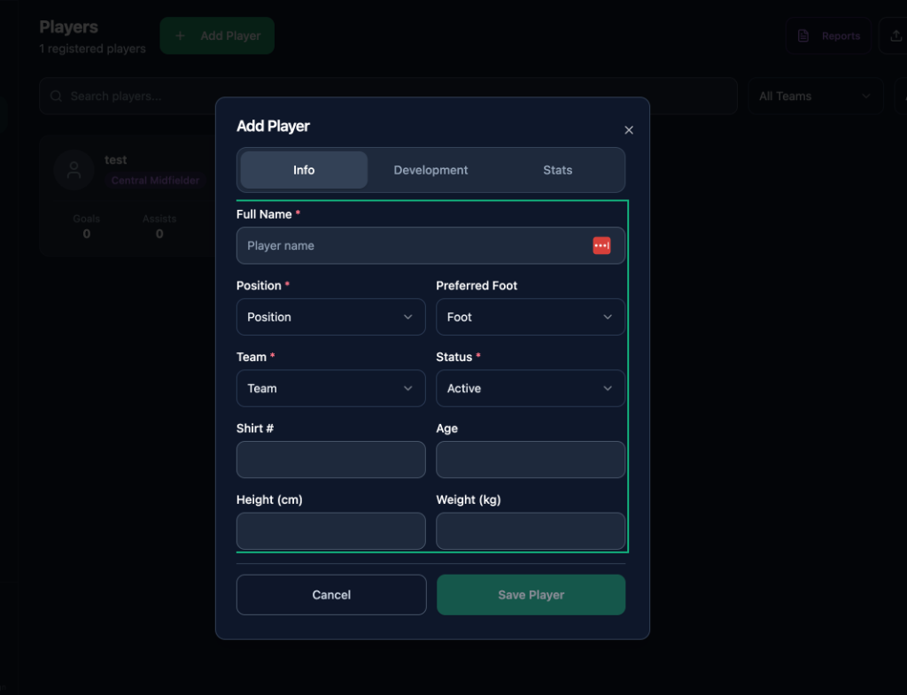 Add Player