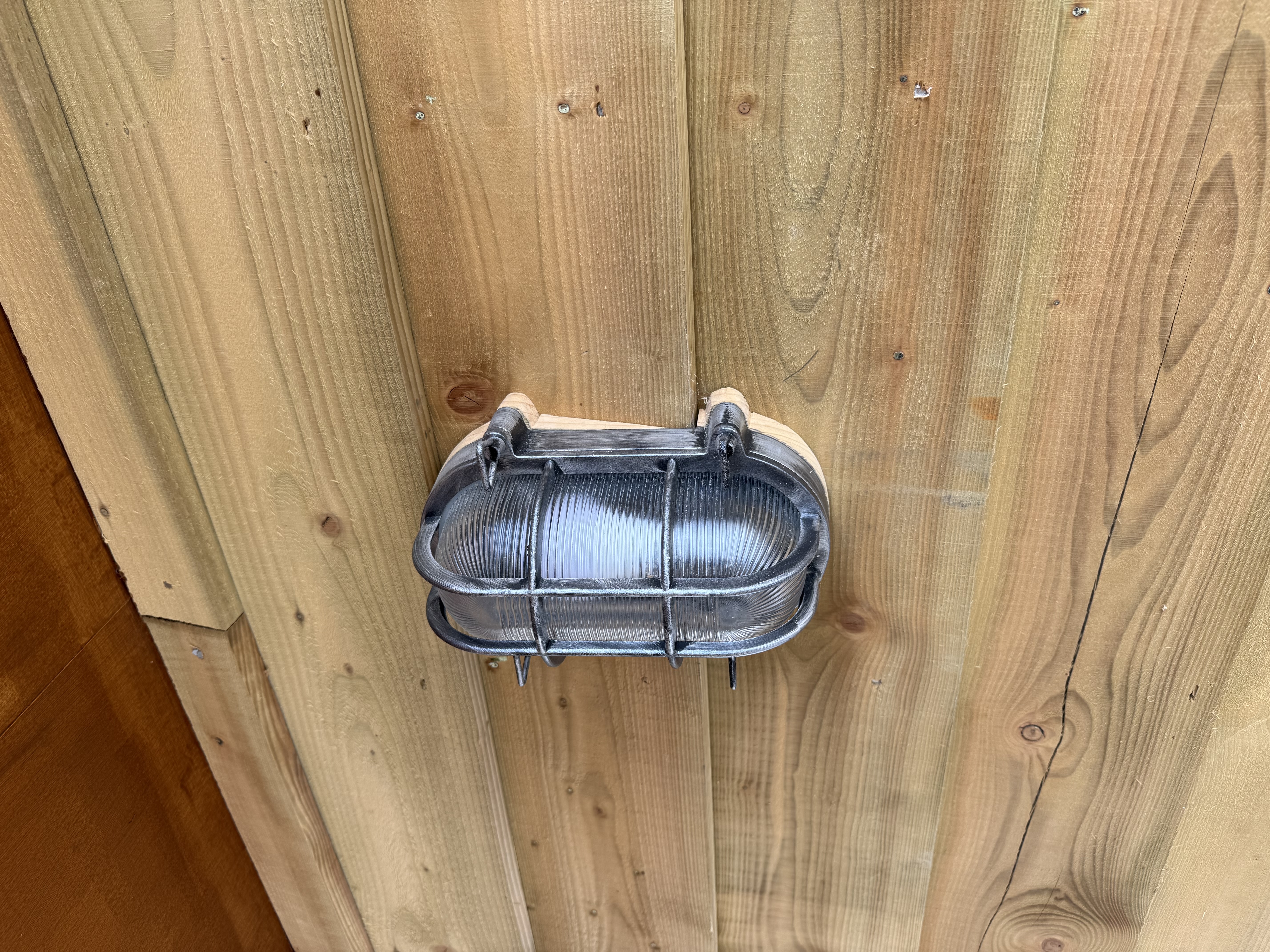 Industrial bulkhead light - close detail