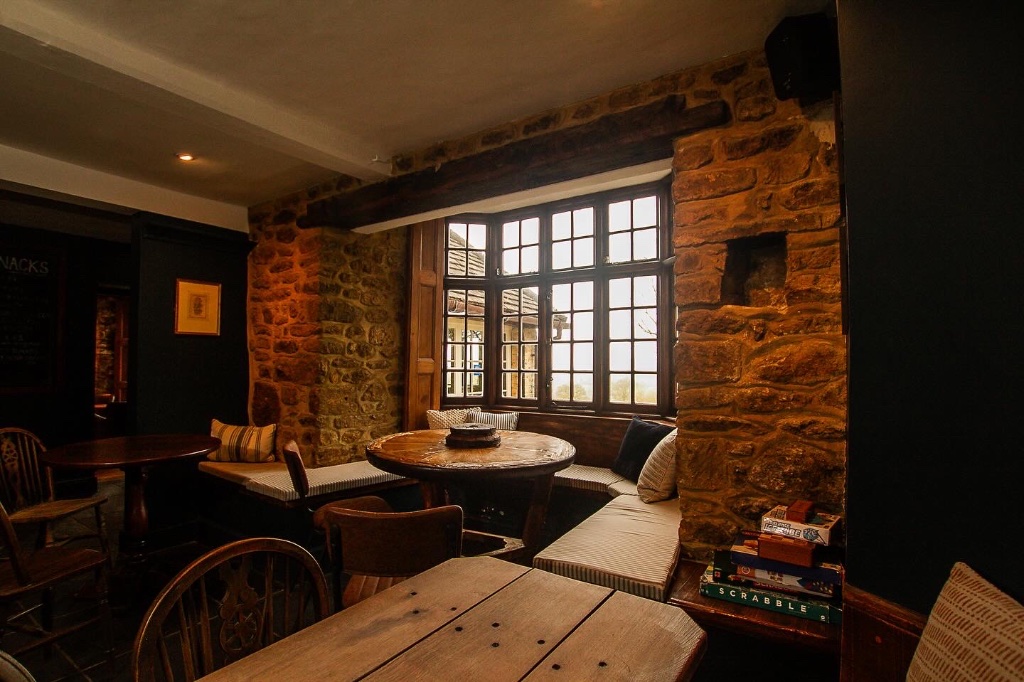 Inglenook bar area - feature and task lighting