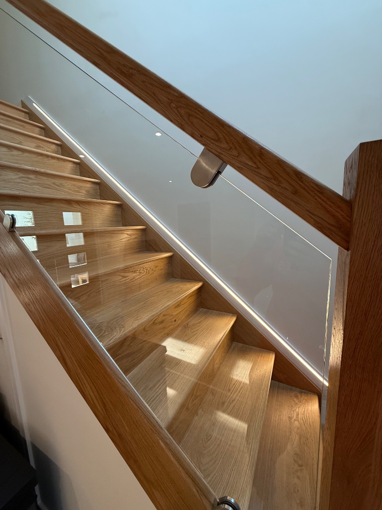 Staircase - bespoke LED strip detail lighting