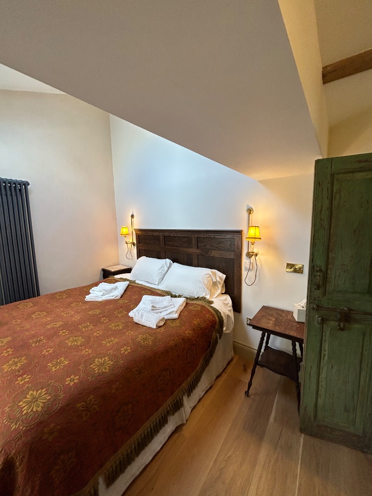 Hotel bedroom - rewired antique bedside wall sconces