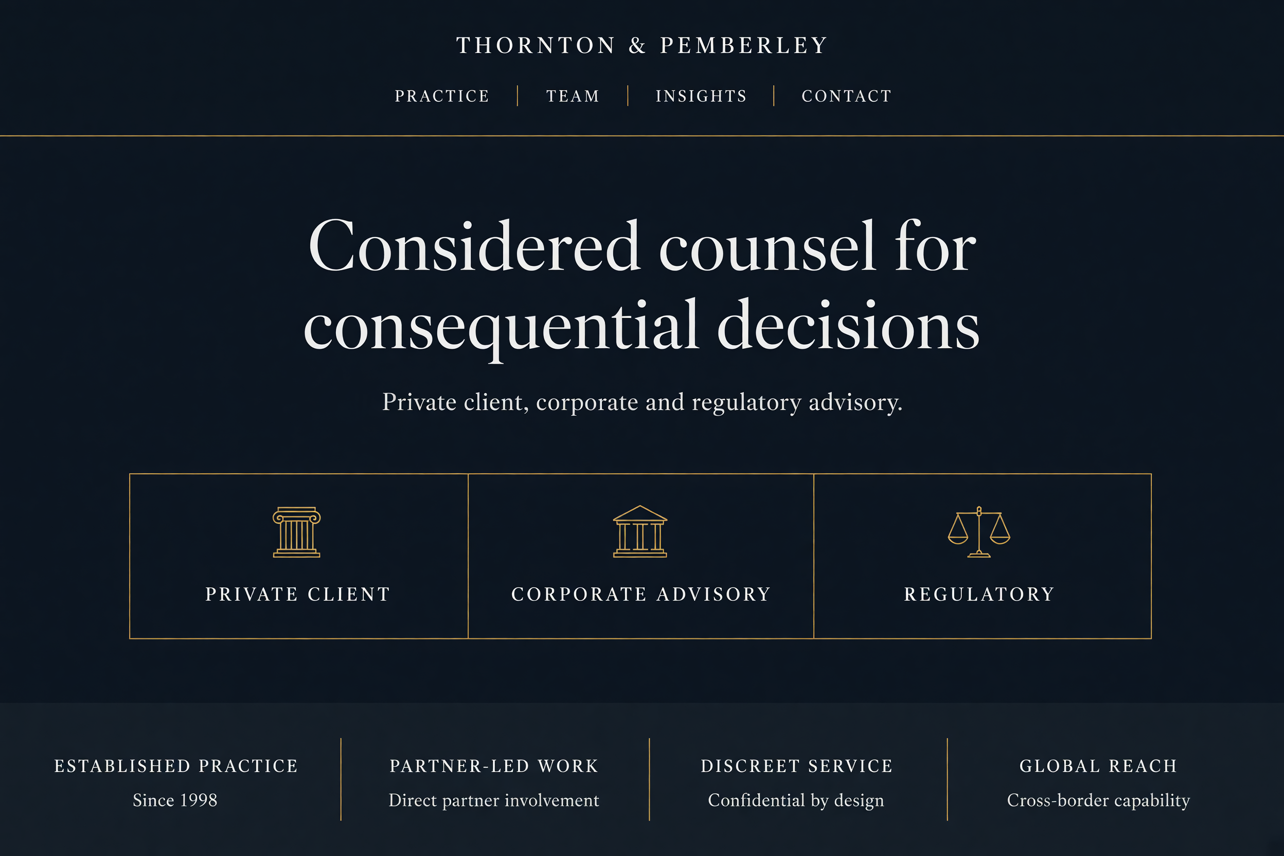 Sample Layout — Professional Services preview
