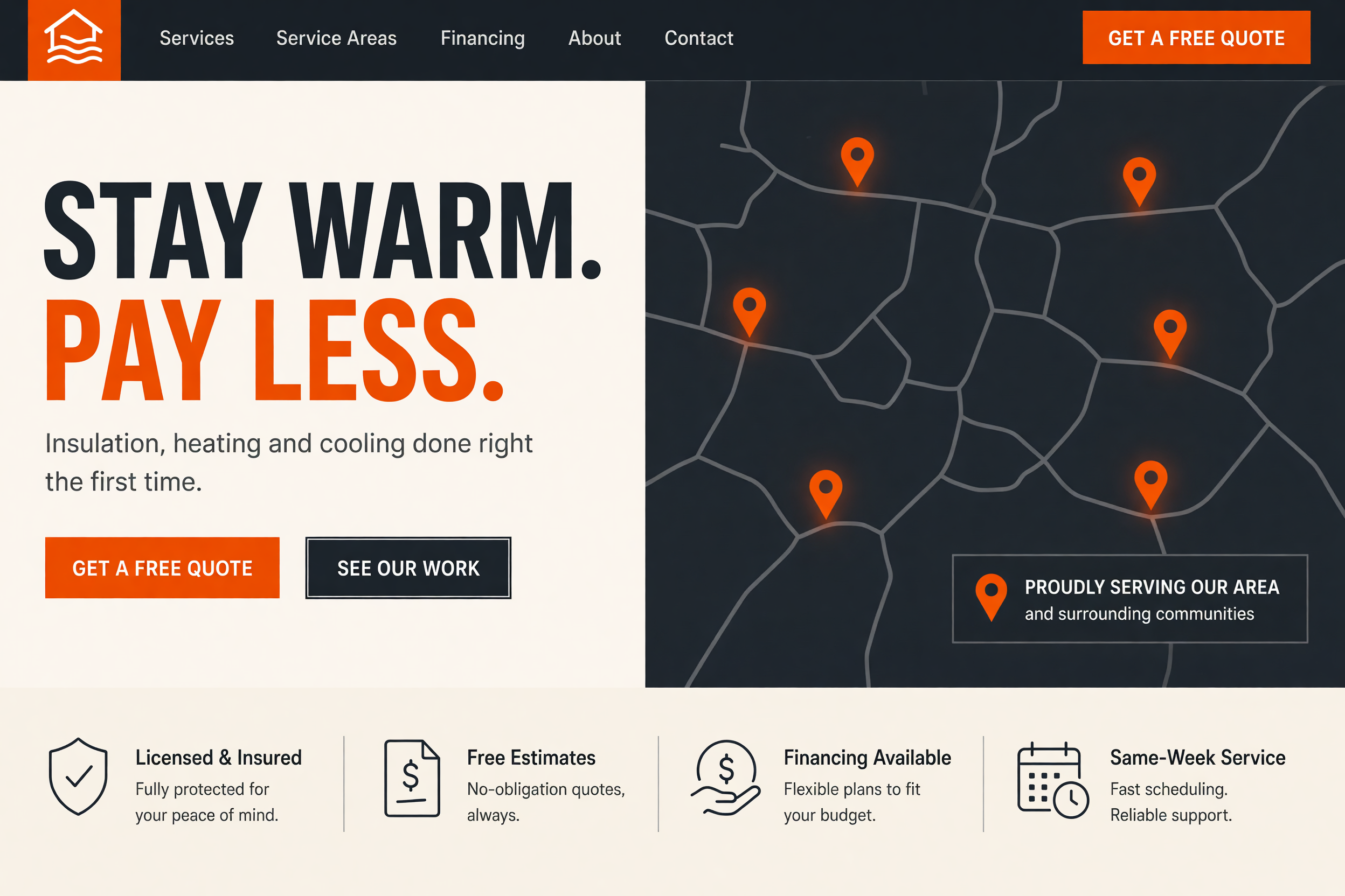 Sample Layout — Home Services preview