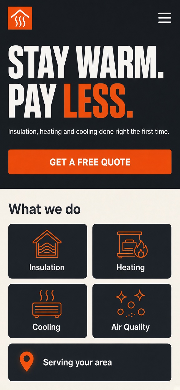 Sample Layout — Home Services preview (mobile)