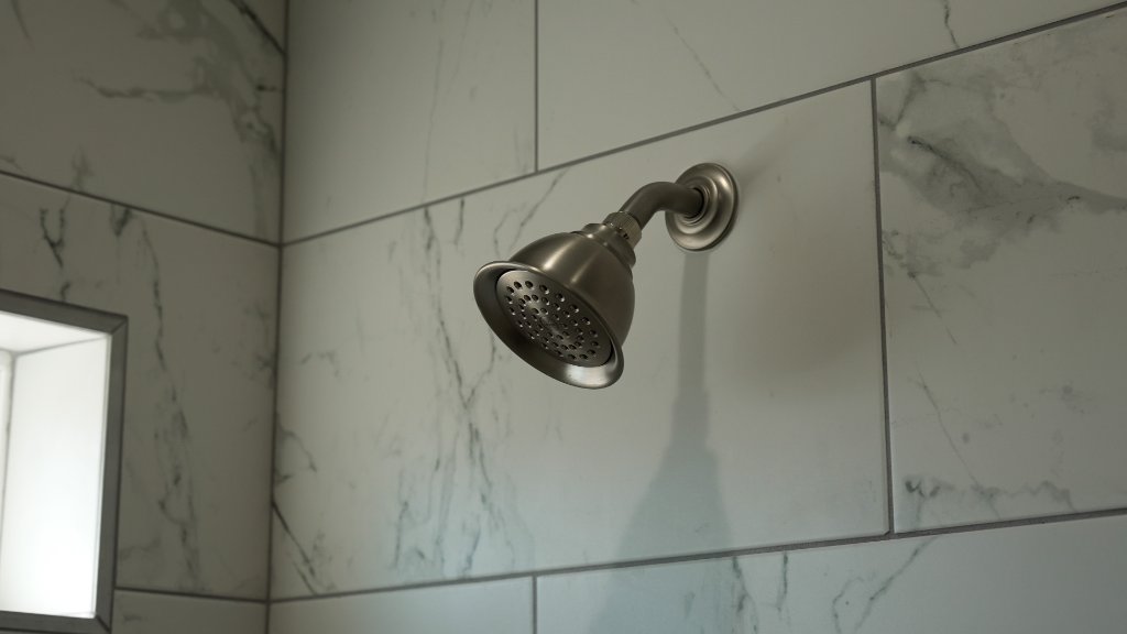 Shower head detail real estate photography Las Vegas Nevada by Air to Ground Media