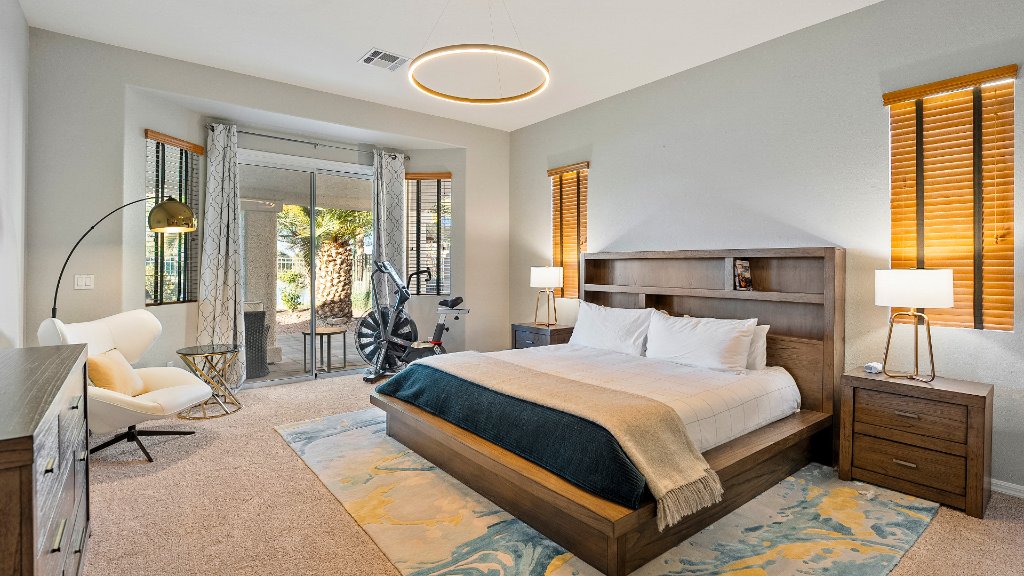 Master bedroom real estate photography Las Vegas Nevada — Air to Ground Media