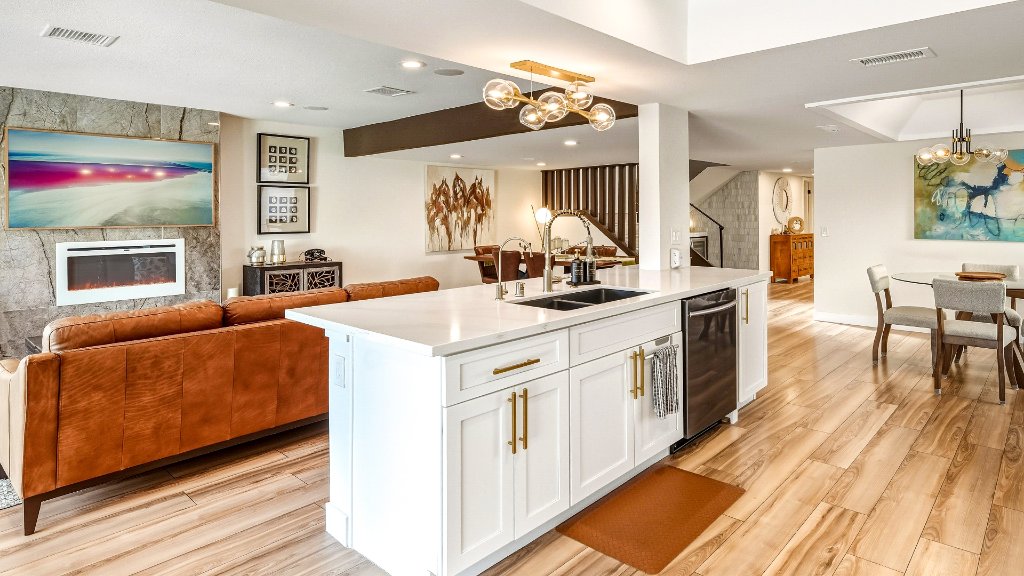 Living room with TV real estate photography Las Vegas Nevada by Air to Ground Media