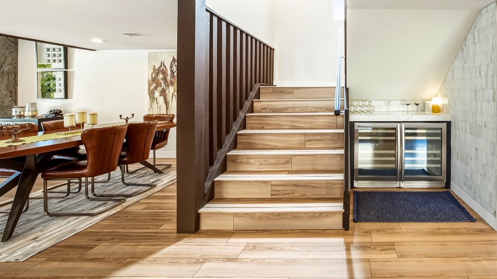 Staircase and bar real estate photography Las Vegas Nevada by Air to Ground Media