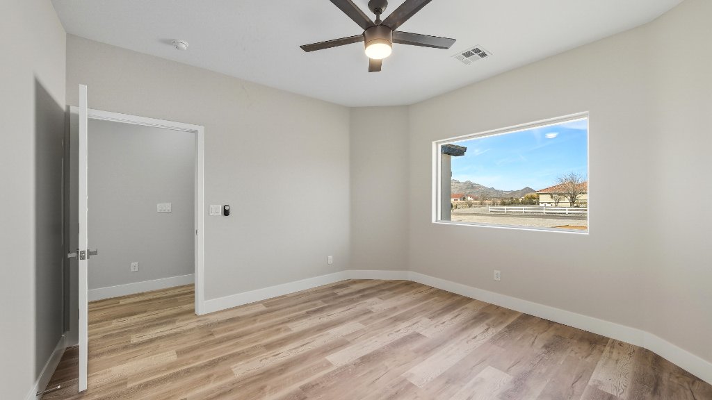 Bedroom with view real estate photography Pahrump NV — Air to Ground Media