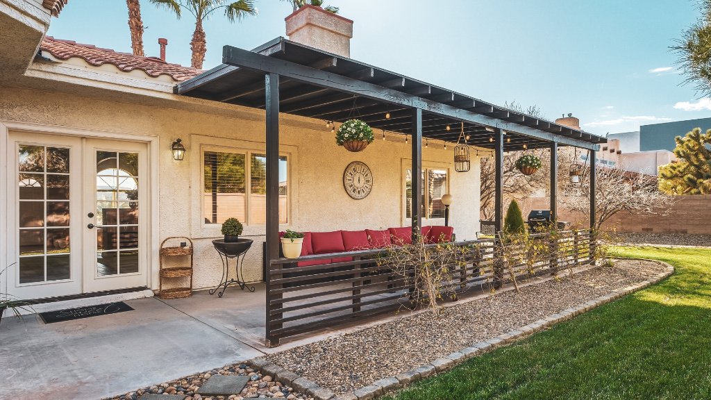 Covered patio real estate photography Pahrump NV by Air to Ground Media