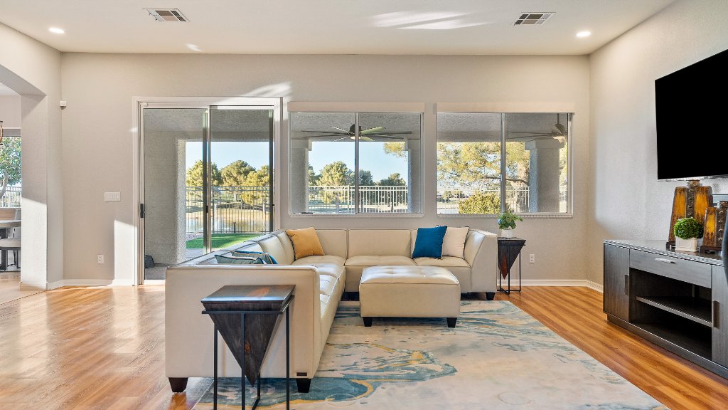 Living room real estate photography Las Vegas NV by Air to Ground Media