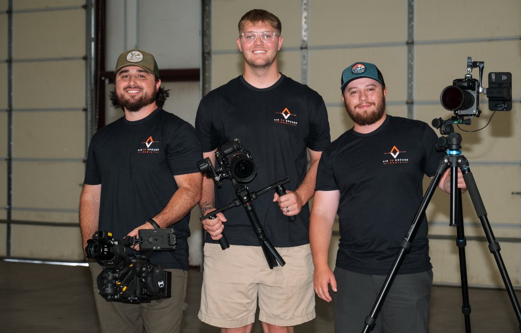 The Air to Ground Media team — Jason, Brayden, and Kobe, Las Vegas & Pahrump NV