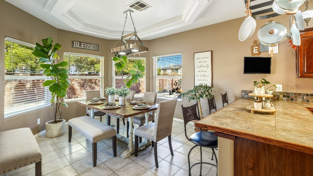 Dining area real estate photography Las Vegas Nevada by Air to Ground Media