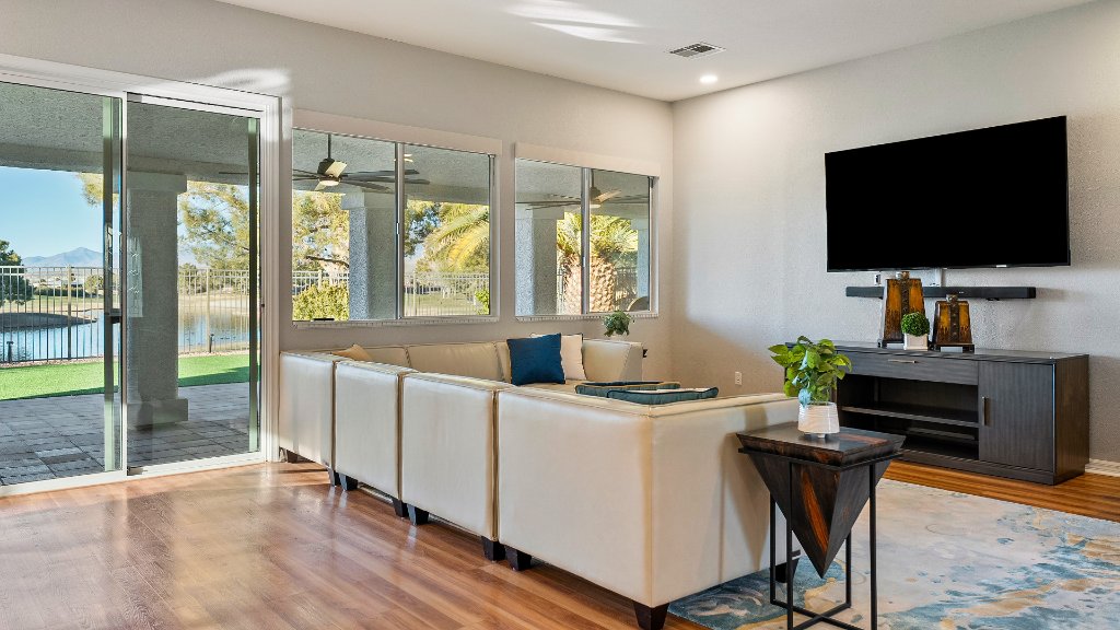 Living room view real estate photography Las Vegas NV by Air to Ground Media