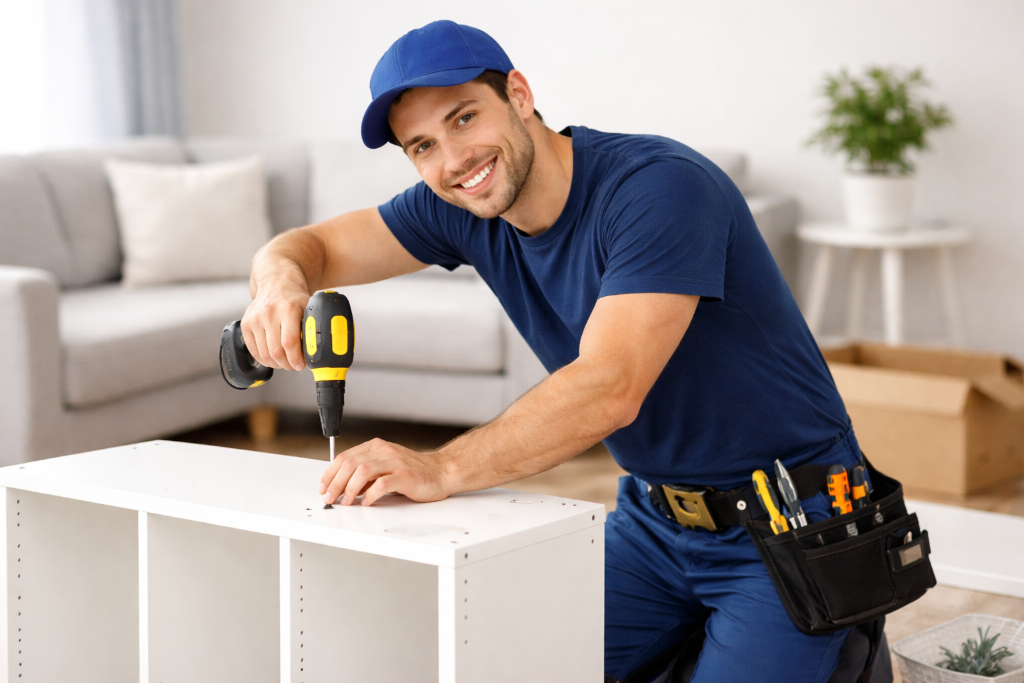 Assembling a piece of furniture