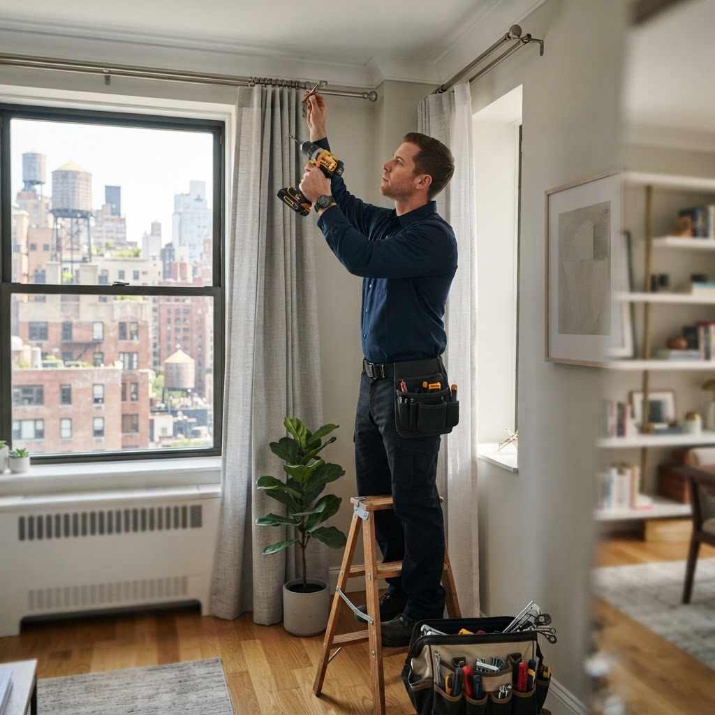 Professional Curtain and Blind Installation in NYC