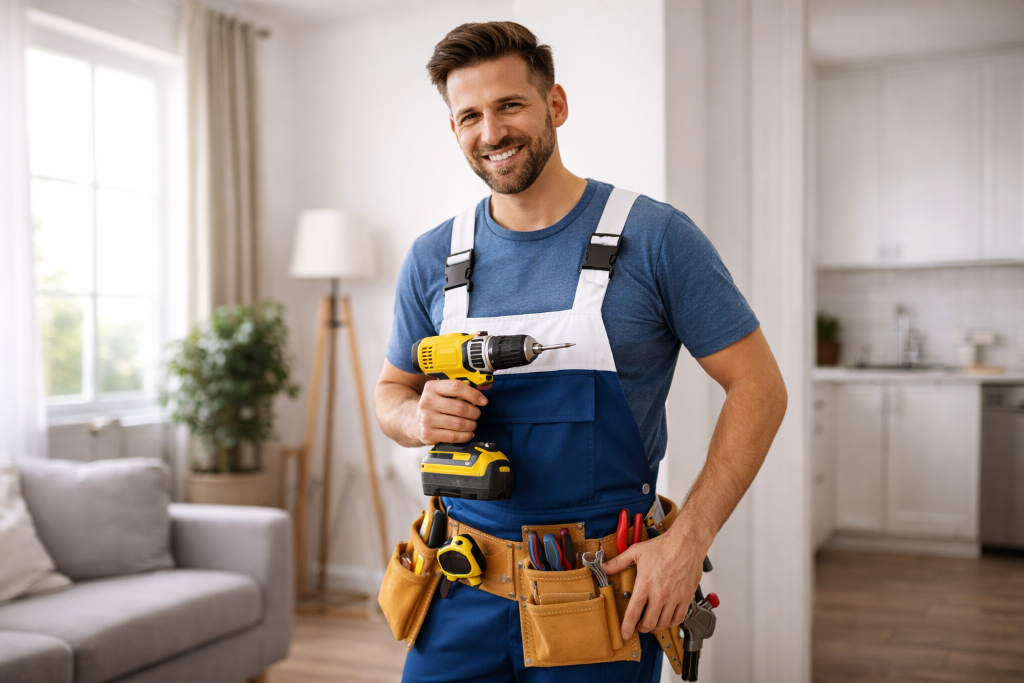 Handyman working on a project in Brooklyn