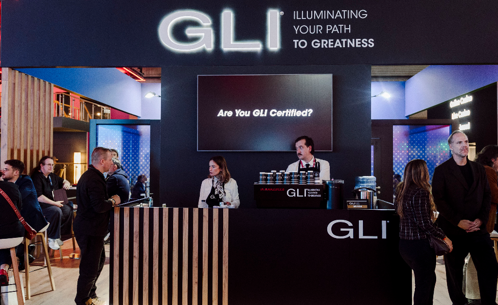Premium exhibition stand with visitor engagement at an international trade show