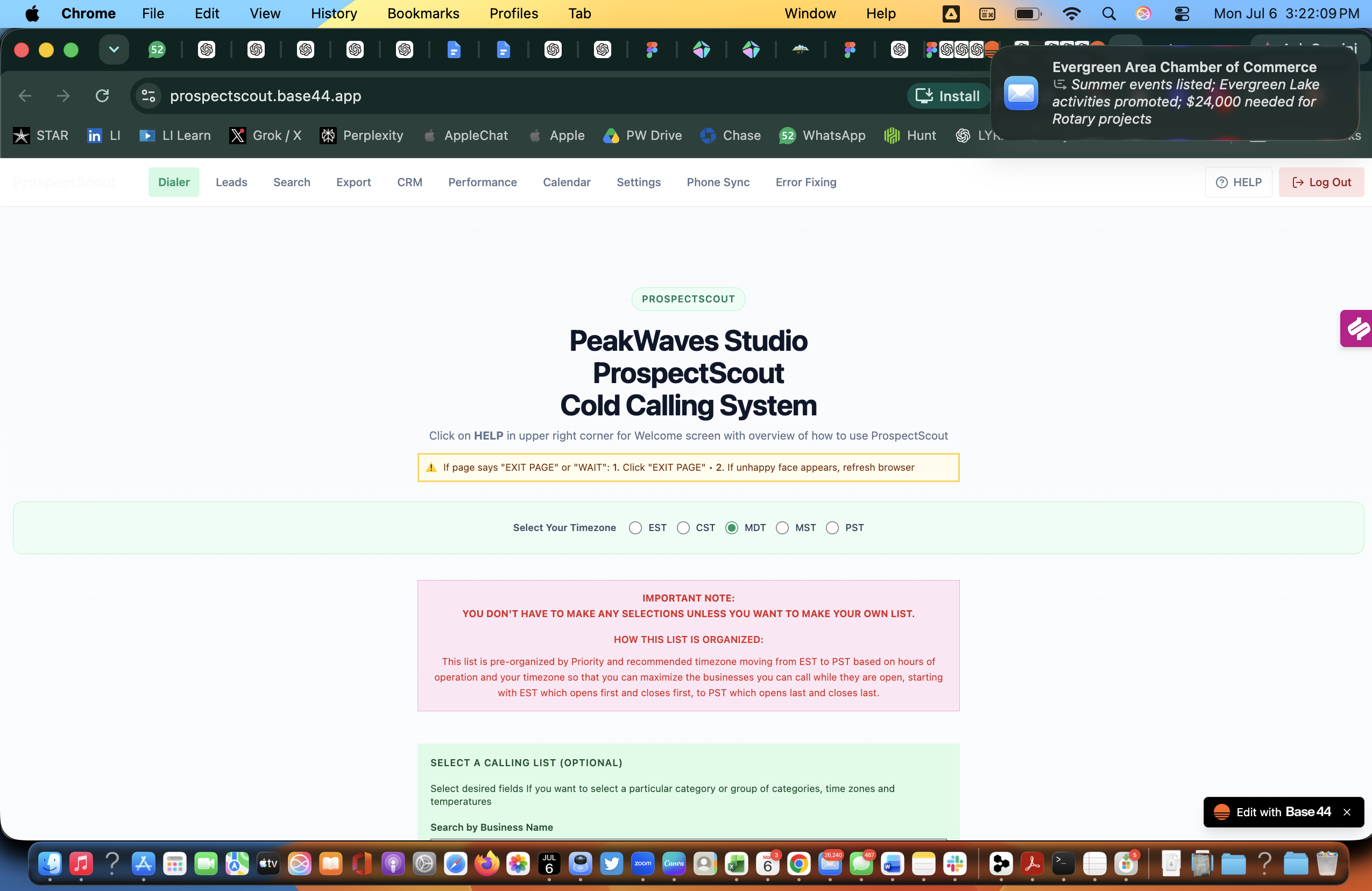 ProspectScout template preview