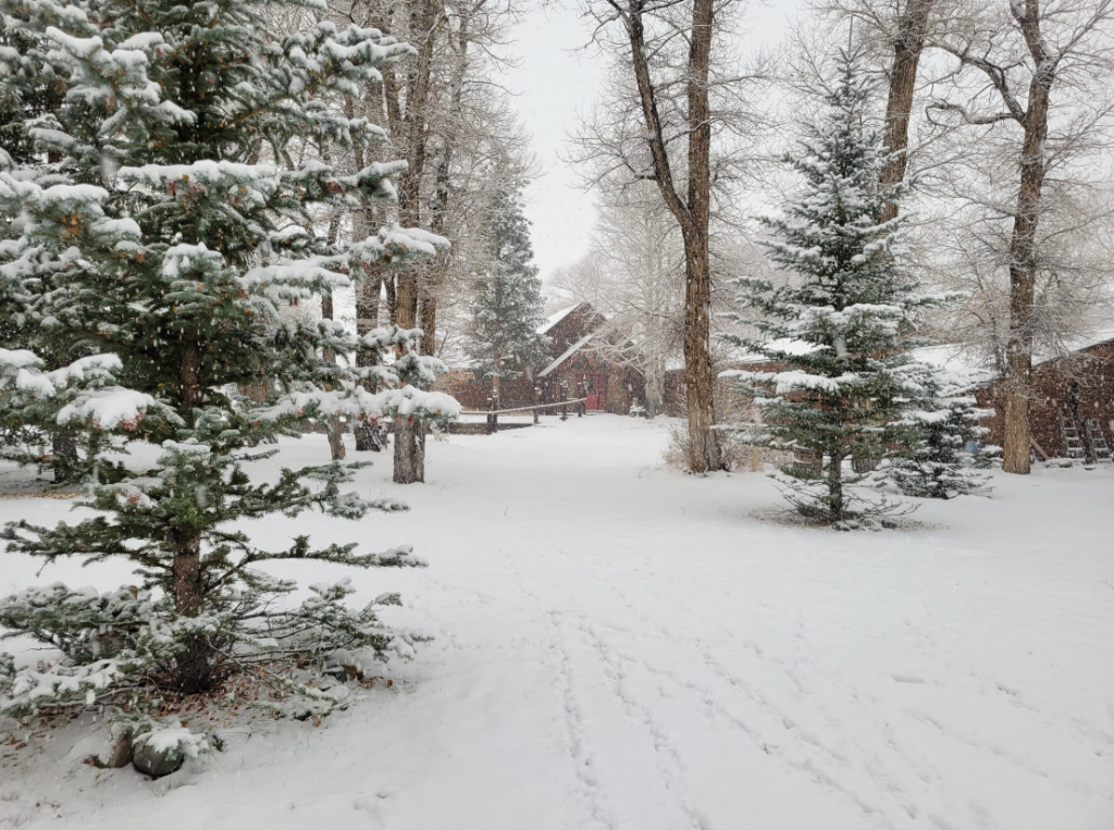 Spirit West Lodge in winter snow
