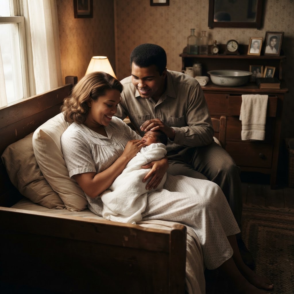 Illustration représentant Muhammad Ali, Naissance de Muhammad Ali.