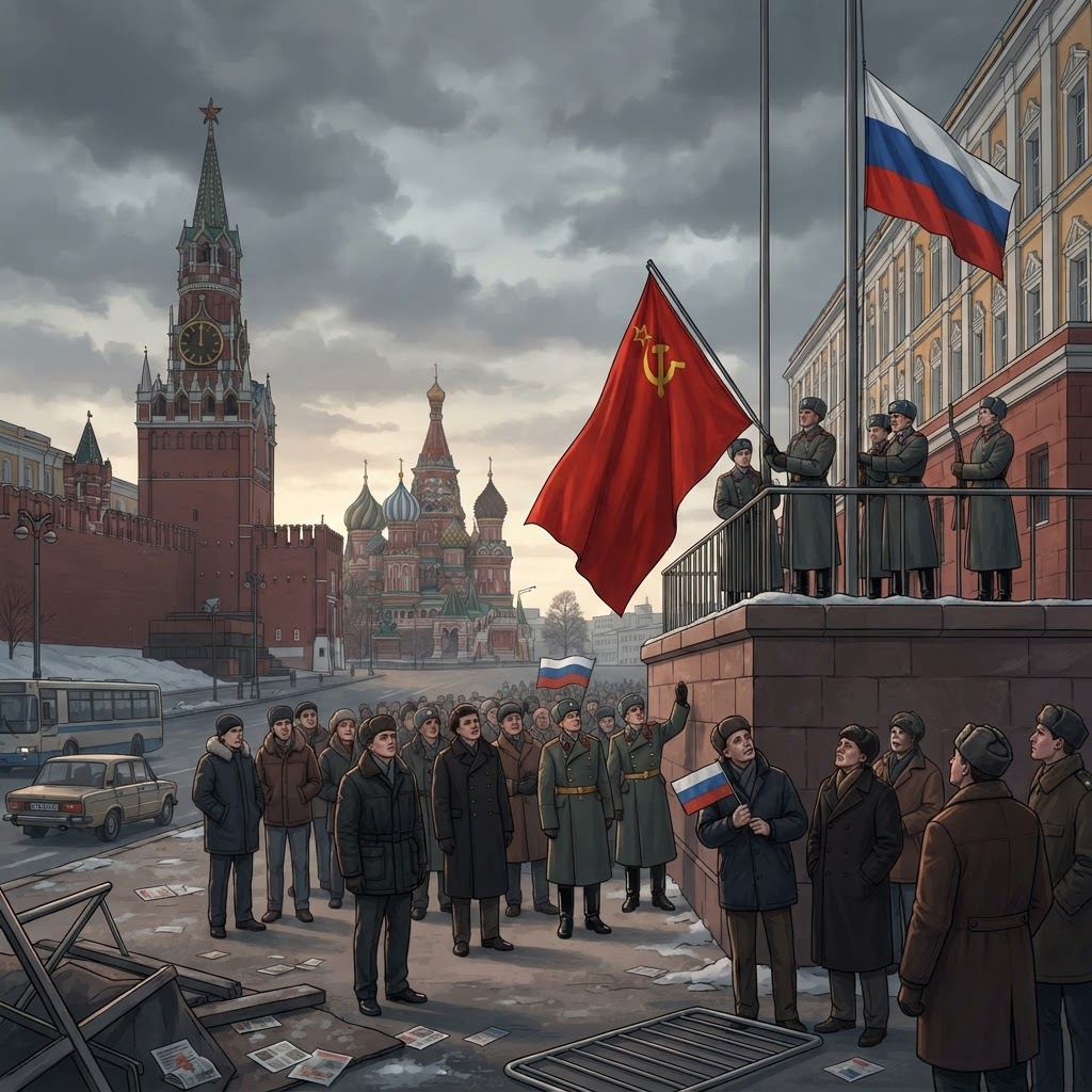 Illustration représentant Fin de l'URSS.