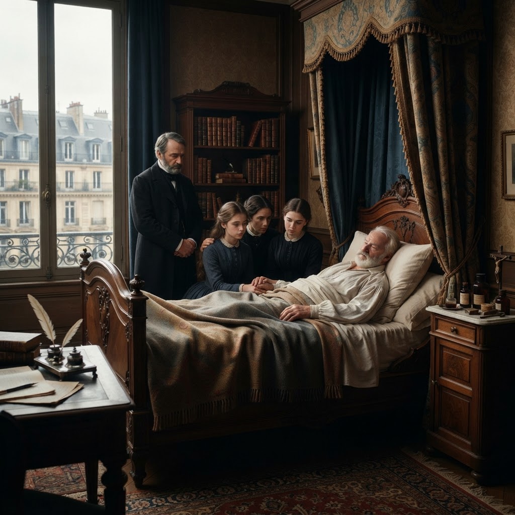 Illustration représentant Victor Hugo, Mort de Victor Hugo.