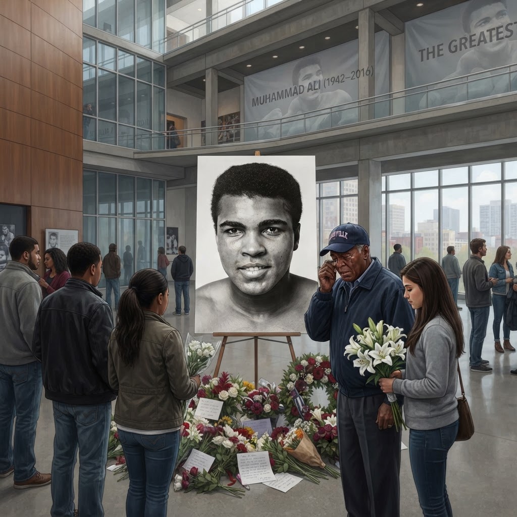 Illustration représentant Muhammad Ali, Mort de Muhammad Ali.