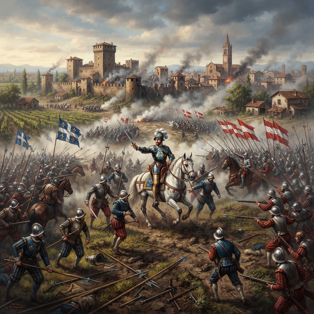 Illustration représentant Bataille de Marignan.