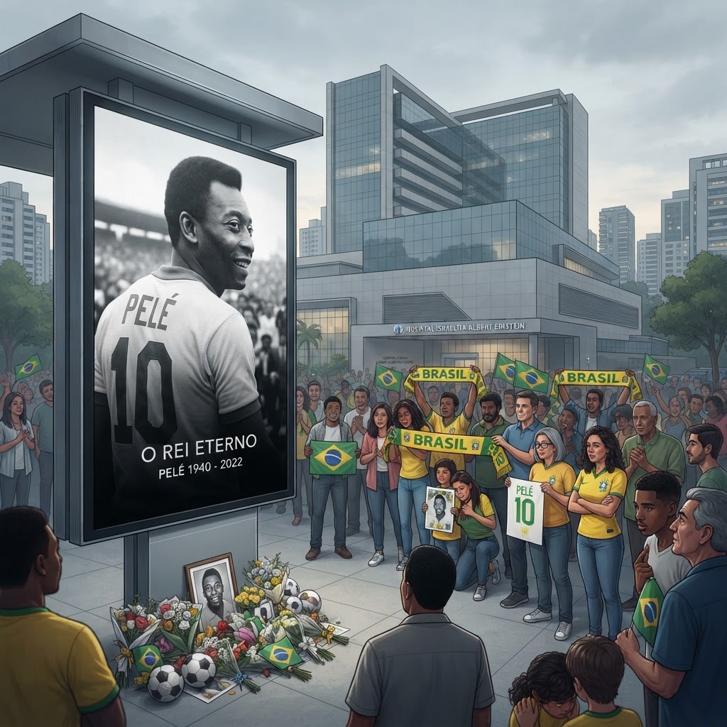 Illustration représentant Pelé, Mort de Pelé.