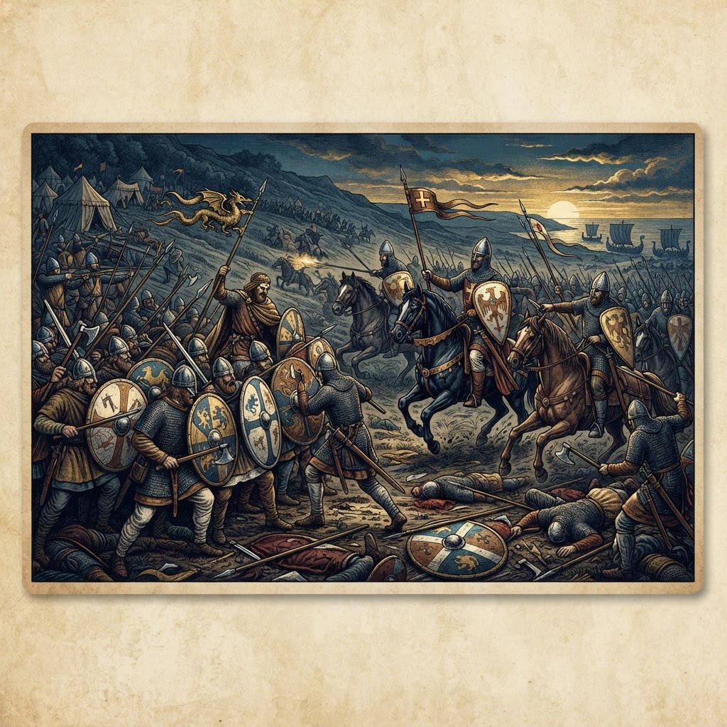 Illustration représentant Bataille de Hastings.